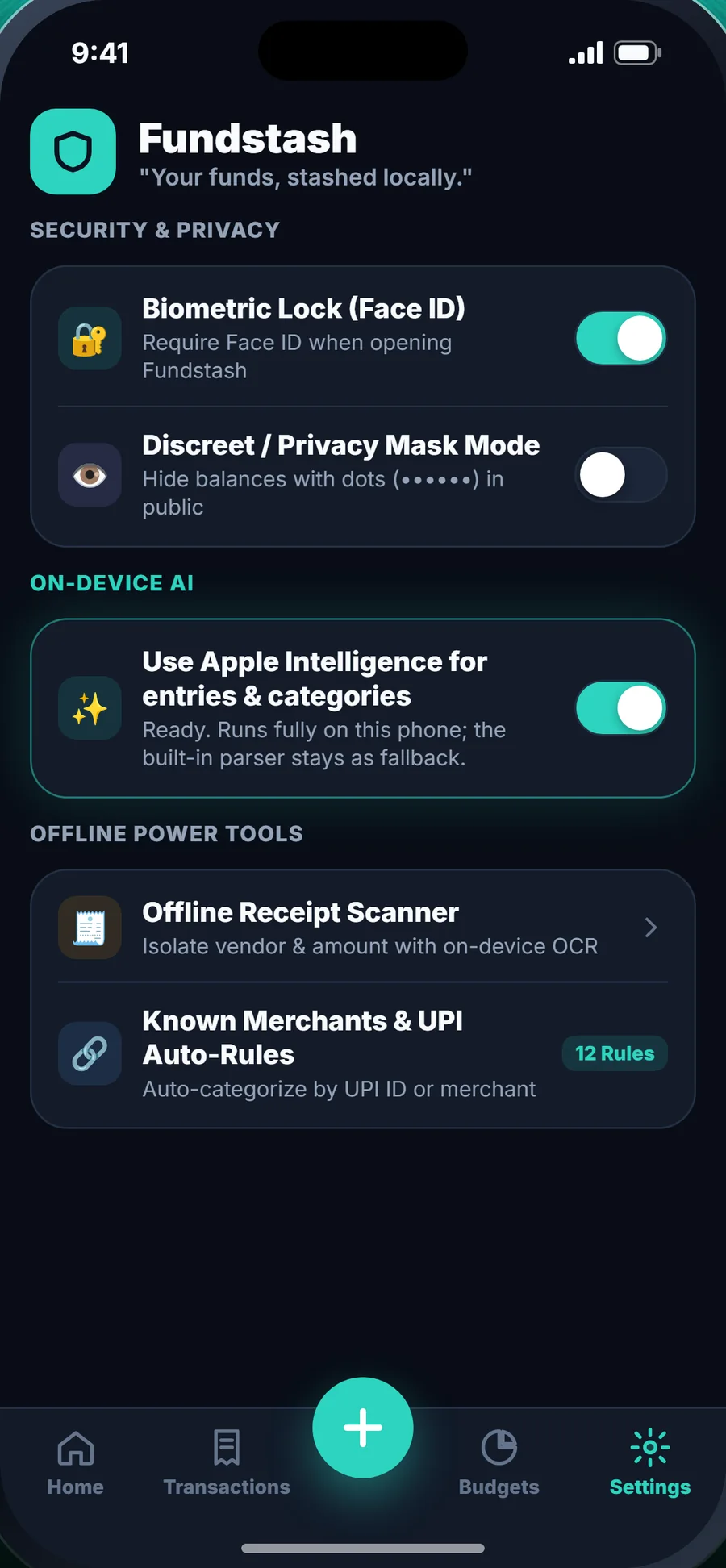 On-device AI settings