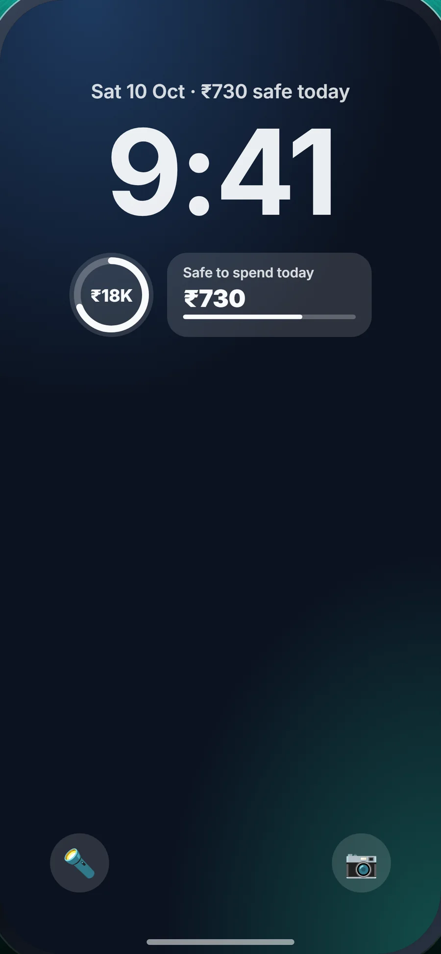 Lock Screen spending widgets